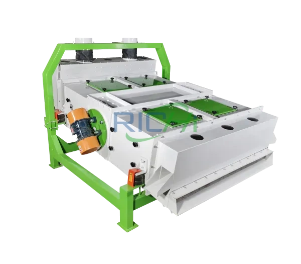 Vibrating Screen, which can sift out powder and large-sized pellets.