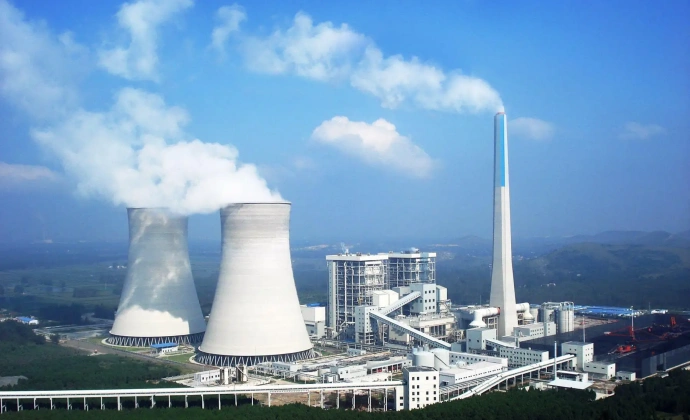 power plant use wood pellet fuel to generate steam to drive turbines for electricity production