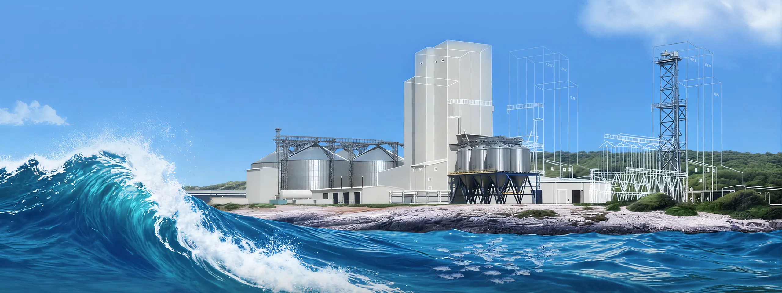 aquatic feed production line banner