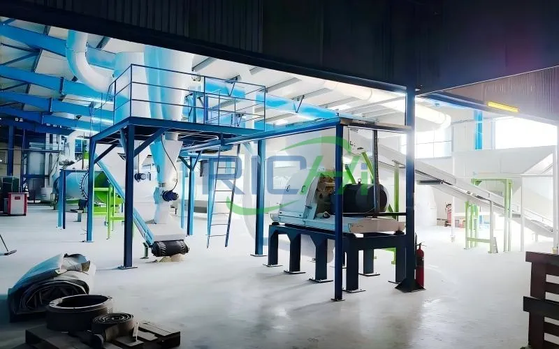 Actual Photo of a Wood Pellet Production Line in Romania