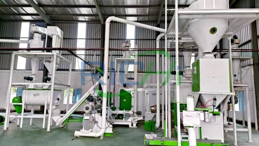 1-2 t/h Floating Fish & Poultry Feed Processing Plant In Bangladesh 