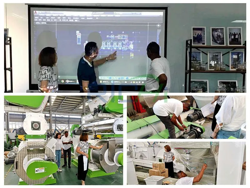 Client from USA who wants a grass pellet production line