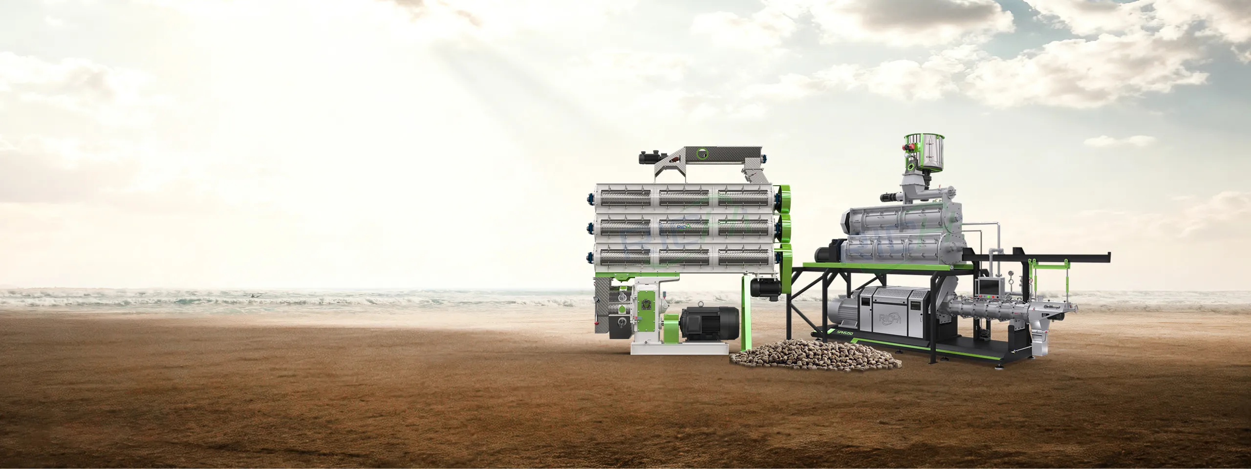 Complete Aqua Feed Machine for Floating&Sinking Feed(banner for PC)