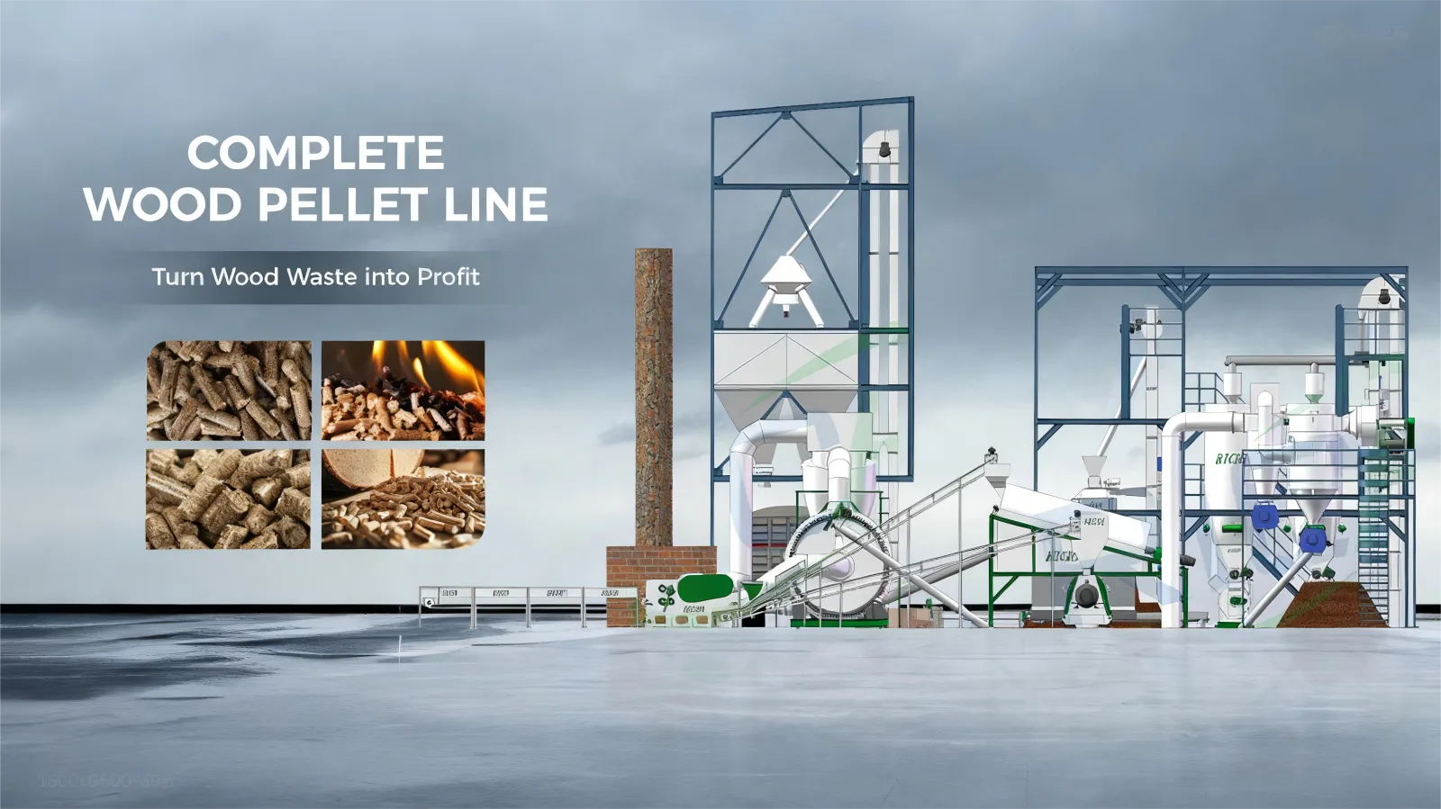 Complete Wood Pellet Production System