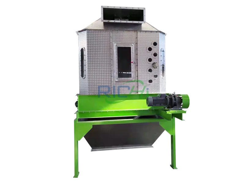 pellet cooler in floating fish feed processing plant