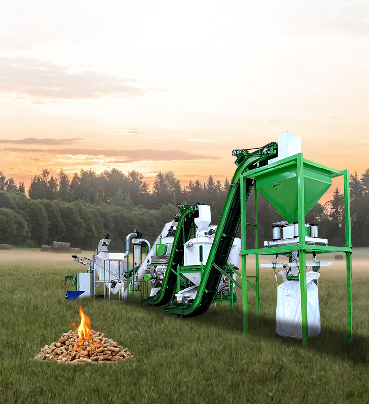 RICH biomass pellet production line (green-white)