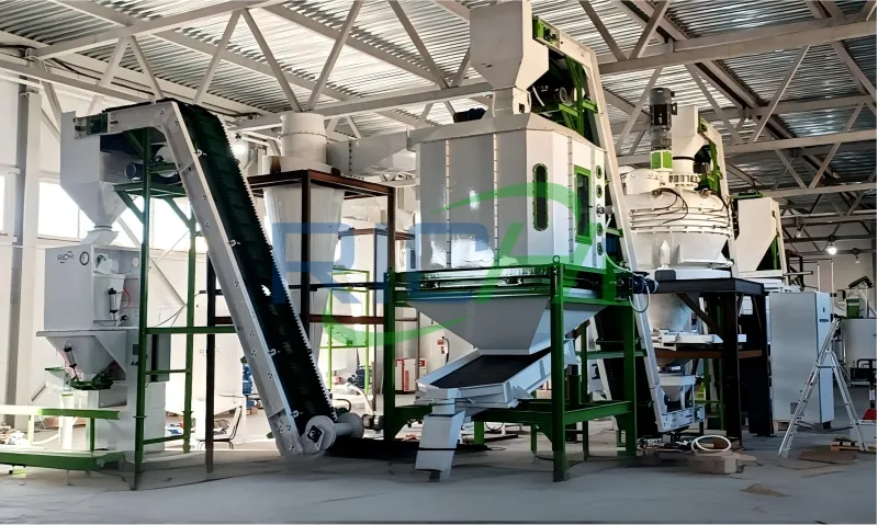 Russia 1.5-2tph extruded fish feed processing line