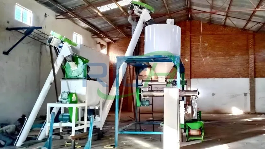 1-2T/H Small Poultry Feed Production Line in Vietnam
