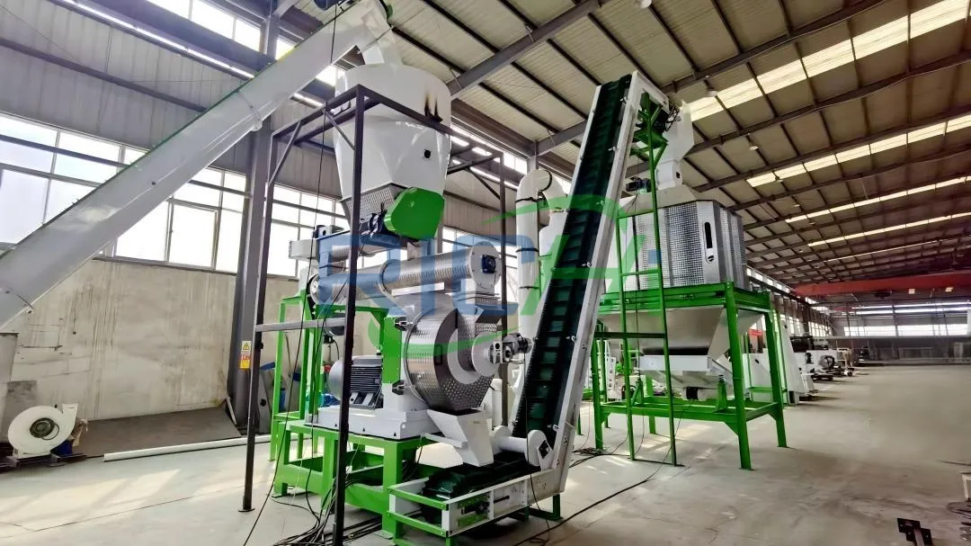 actual photo of grass pellet processing line