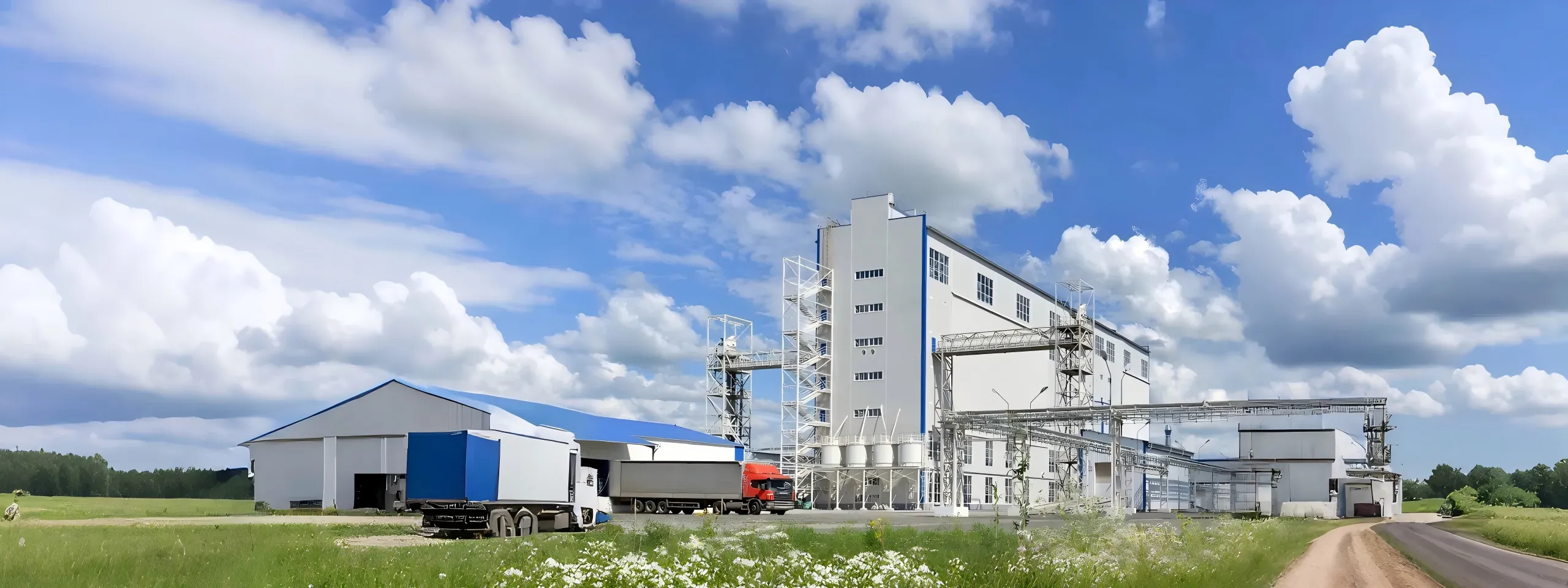 cat litter production plant (banner)