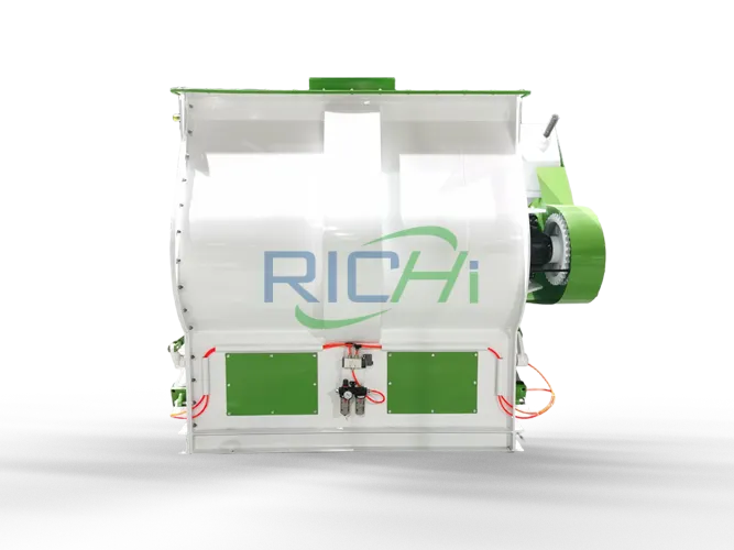 dual-shaft variable-speed mixer in cattle feed production line in Argentina