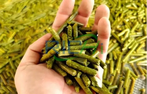finished product grass pellets produced by grass pellet production line in USA