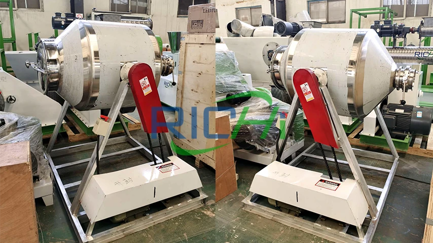 drum type feed mixer