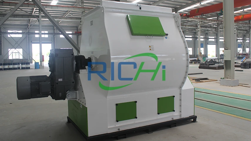 single shaft paddle animal feed mixing machine