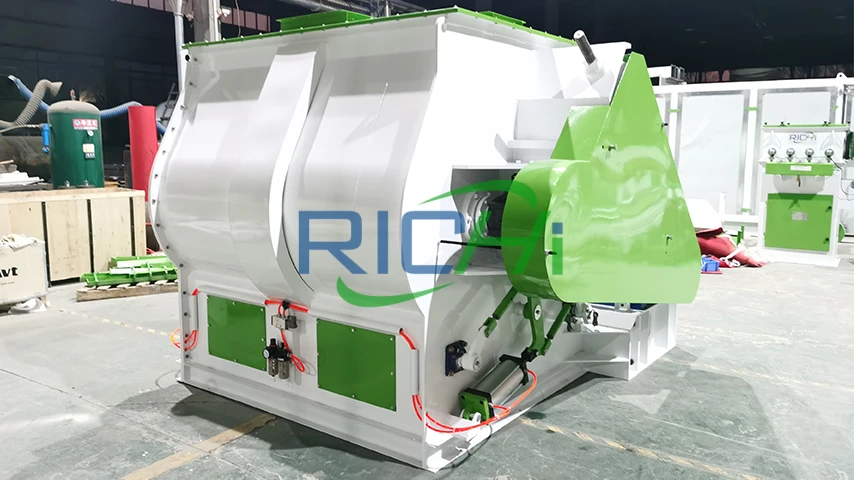 twin shaft paddle animal feed mixer machine