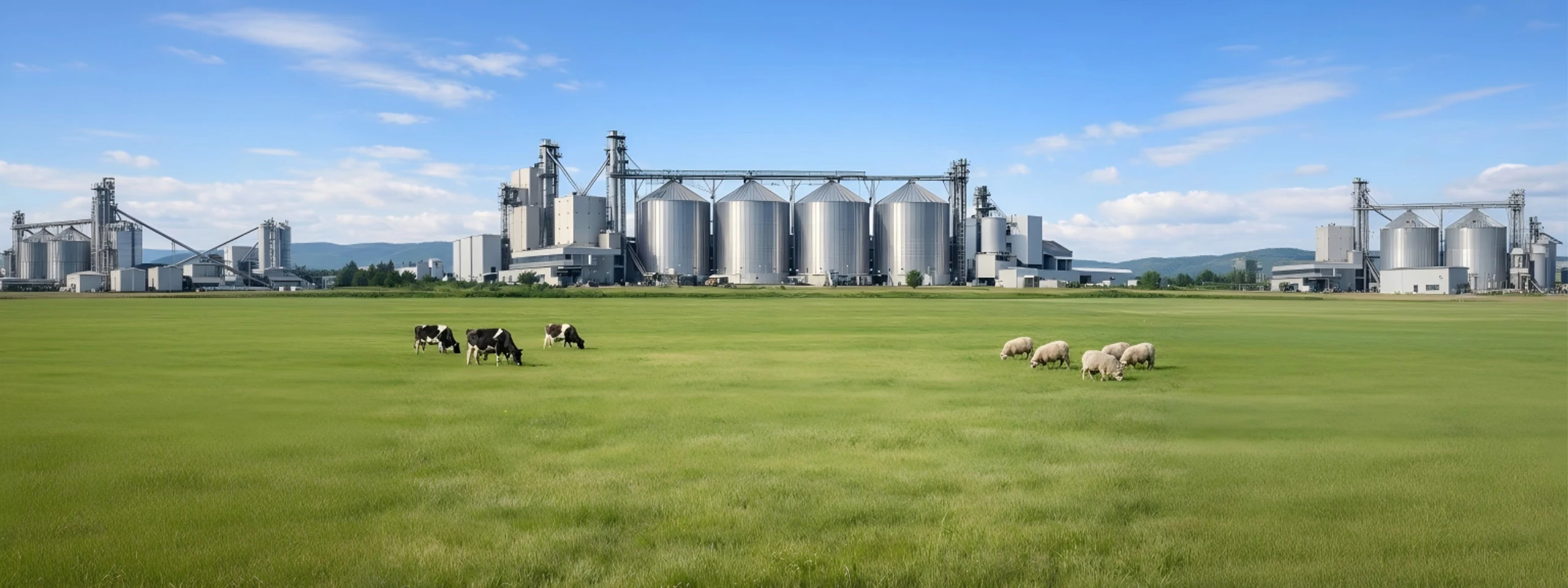 cattle feed plants on the grassland