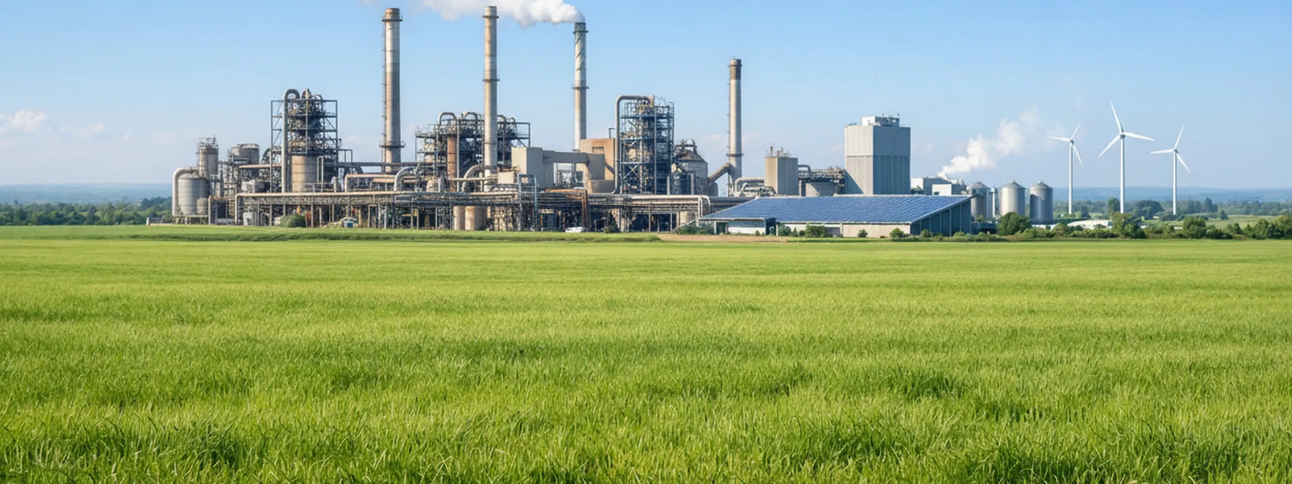 fertilizer plant on the plain