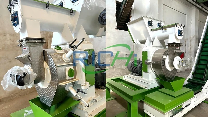 Reishülsen-Pelletiermaschine in Frankreich Produktionslinie für organischen Dünger