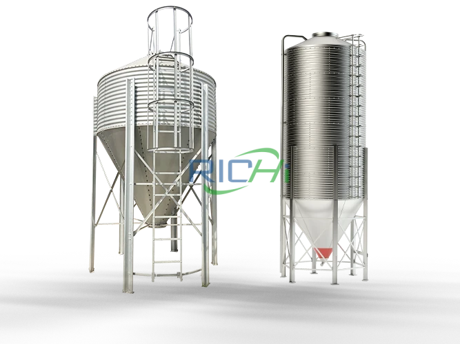 two small storage silos