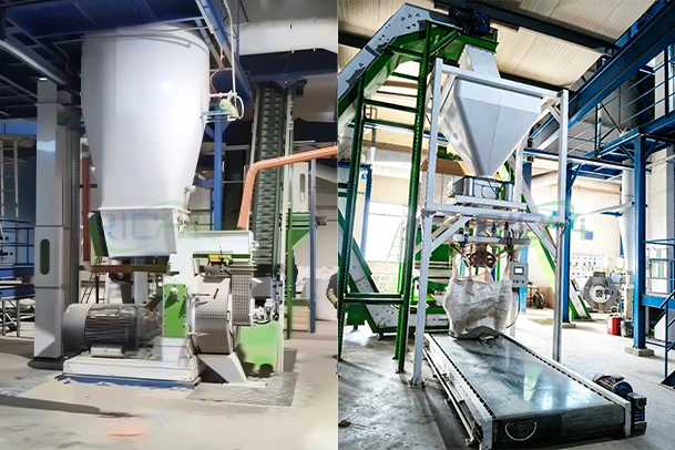 Korea 1-2 T/H sawdust cat sand Processing line