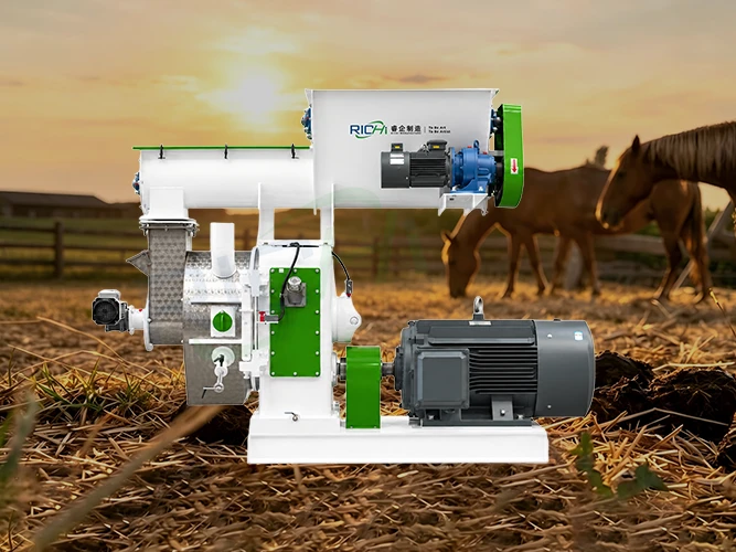 macchina per la produzione di pellet di letame equino
