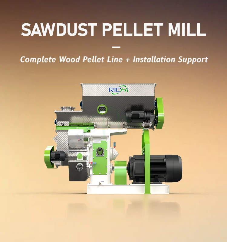 impianto per la produzione di pellet da segatura di legno